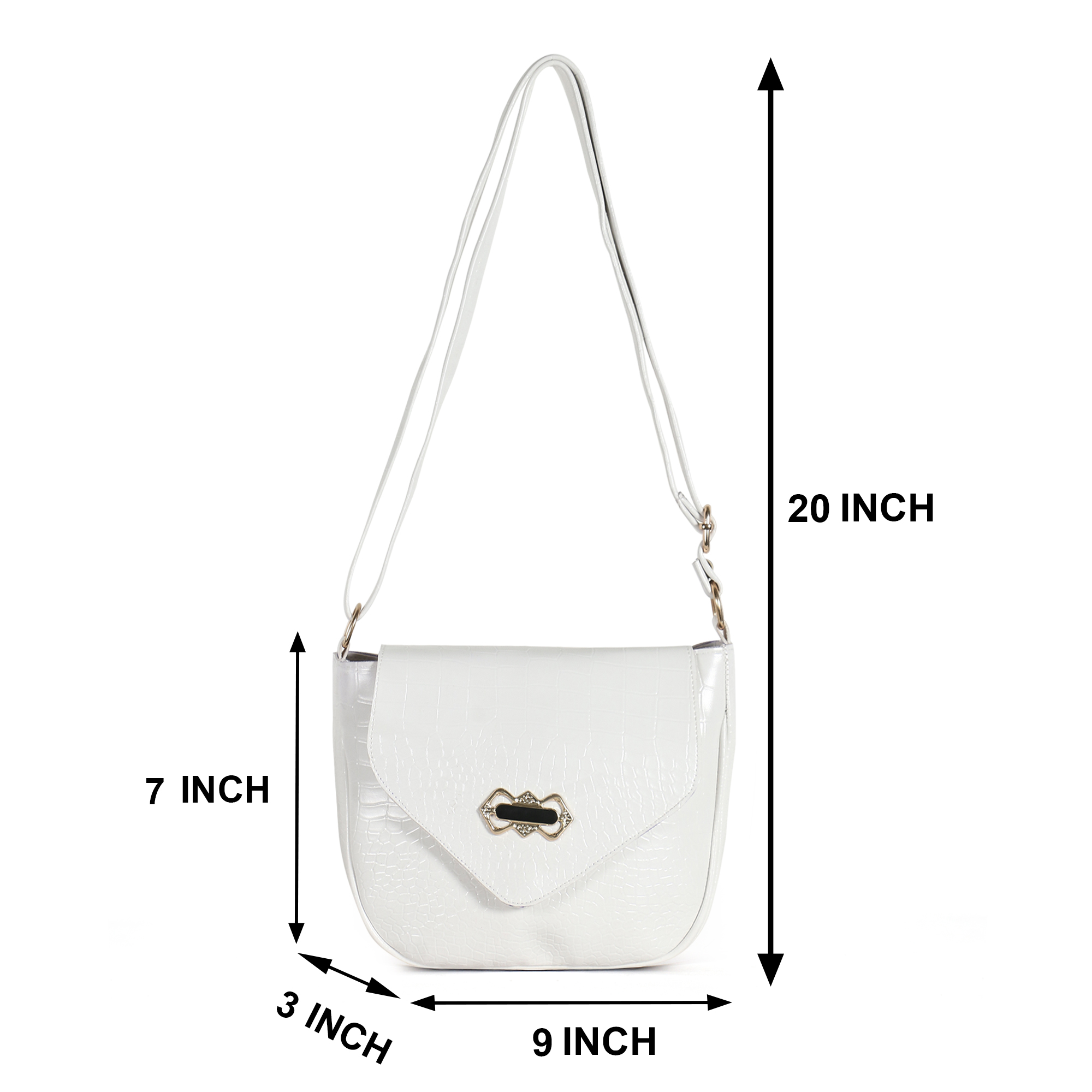 Sling Croco White Bag